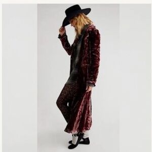 Free People Burgundy Kate Duster
